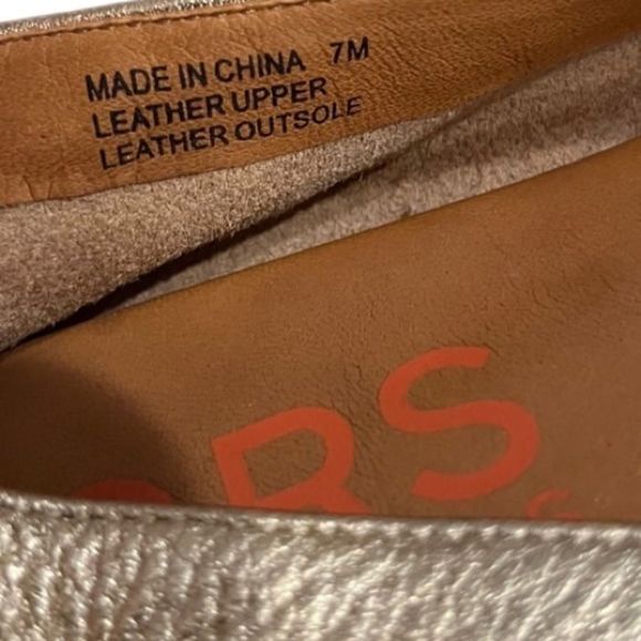 Michael Kors Gold Metallic Leather Ballet Flat 7 - Picture 4 of 8